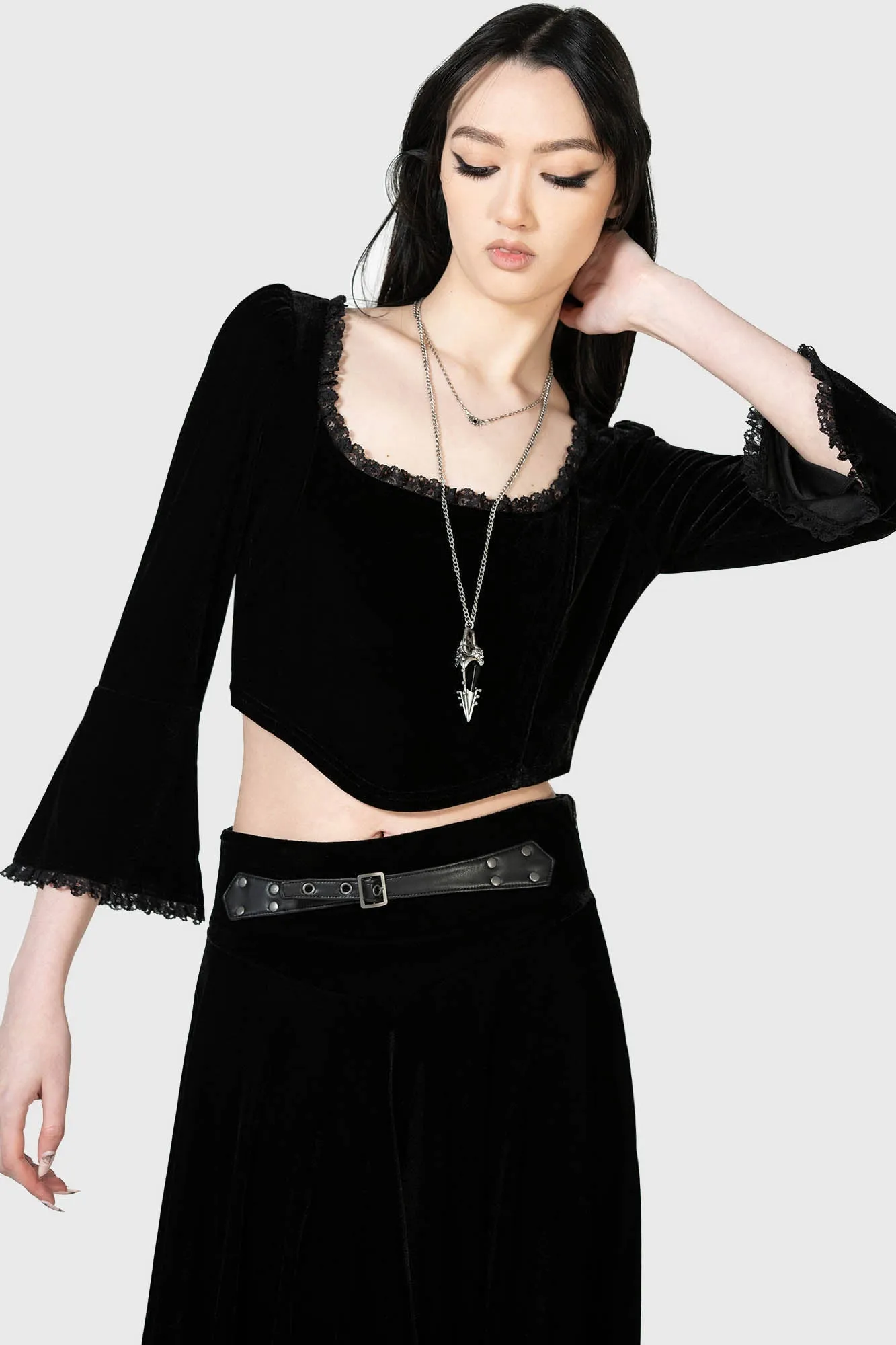 Harietta Long Sleeve Top sold by Killstar