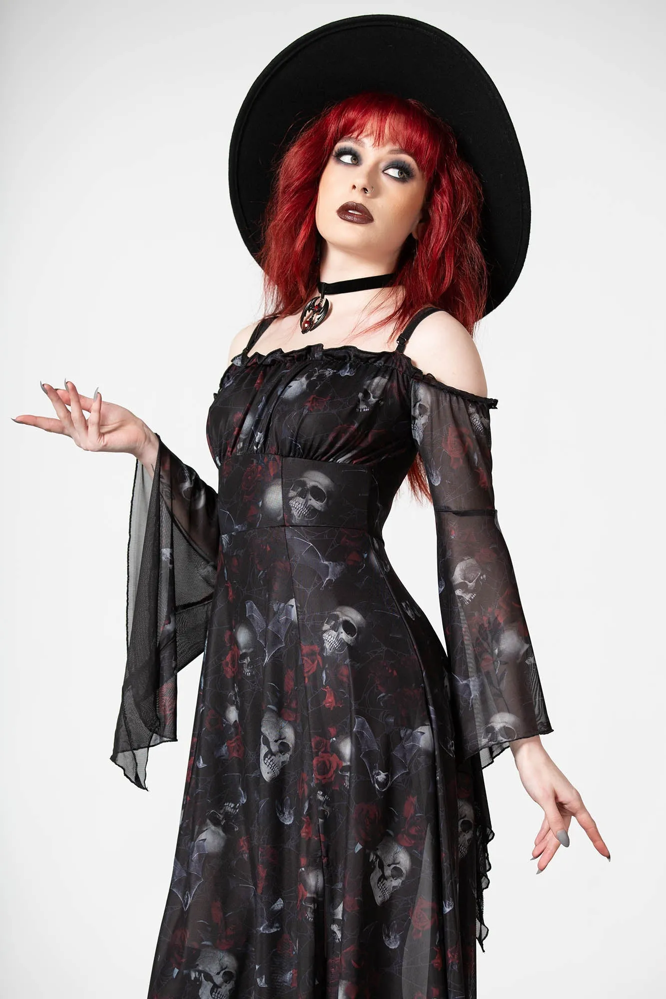 Mystic Meadow Mesh Maxi Dress sold by Killstar product image thumbnail 2