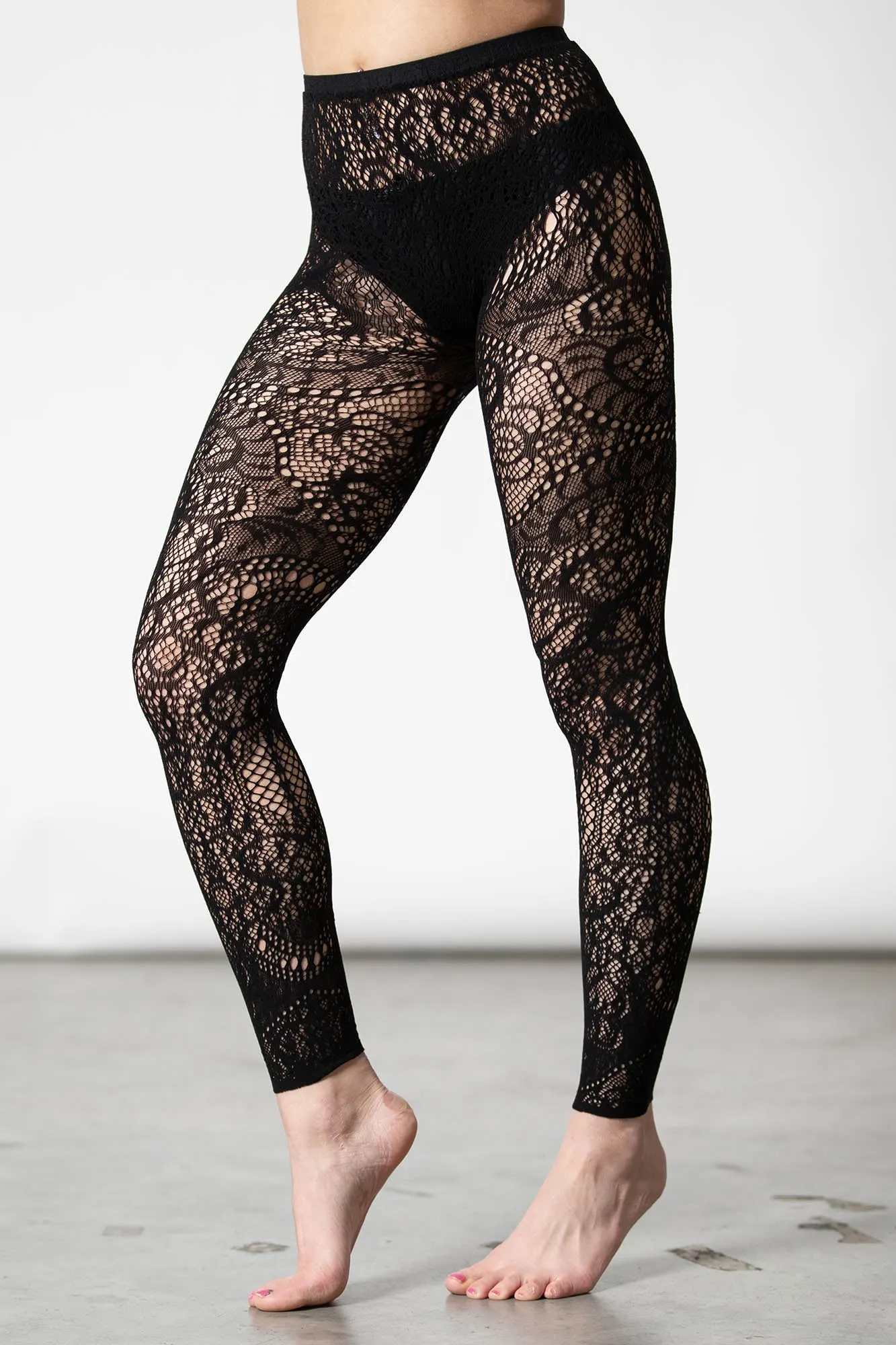 Empyrean Lace Leggings sold by Killstar