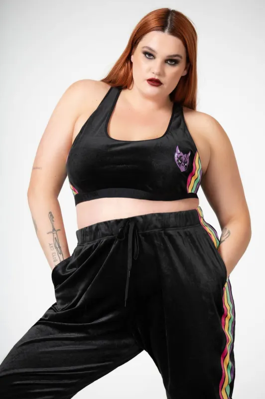 Groovy Velour Bralet [PLUS] sold by Killstar
