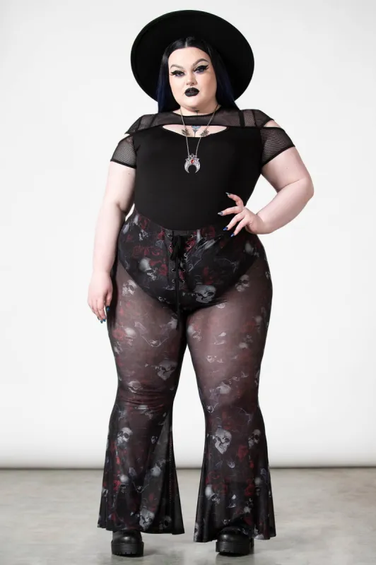 Spirala Mesh Bell Bottoms [PLUS] sold by Killstar