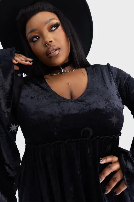 Coma Star Mini Dress [PLUS] sold by Killstar