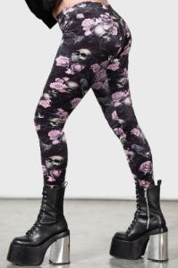 Hematite Leggings [BLACK/PINK] Resurrect sold by Killstar