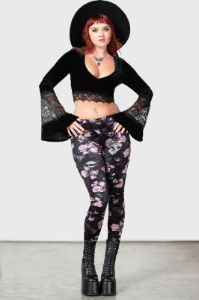 Hematite Leggings [BLACK/PINK] Resurrect sold by Killstar