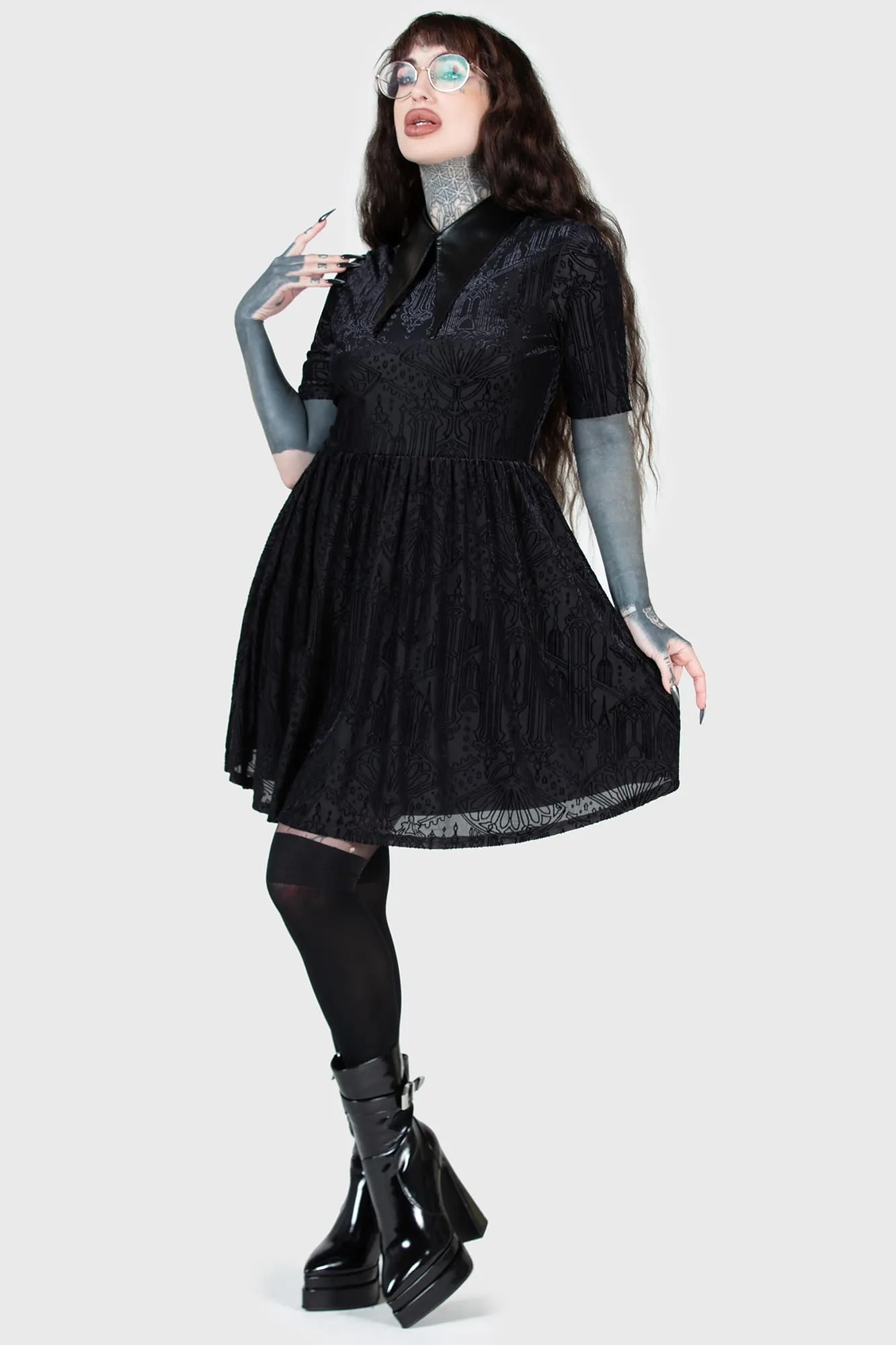 Convent Cutie Mini Dress sold by Killstar product image thumbnail 3