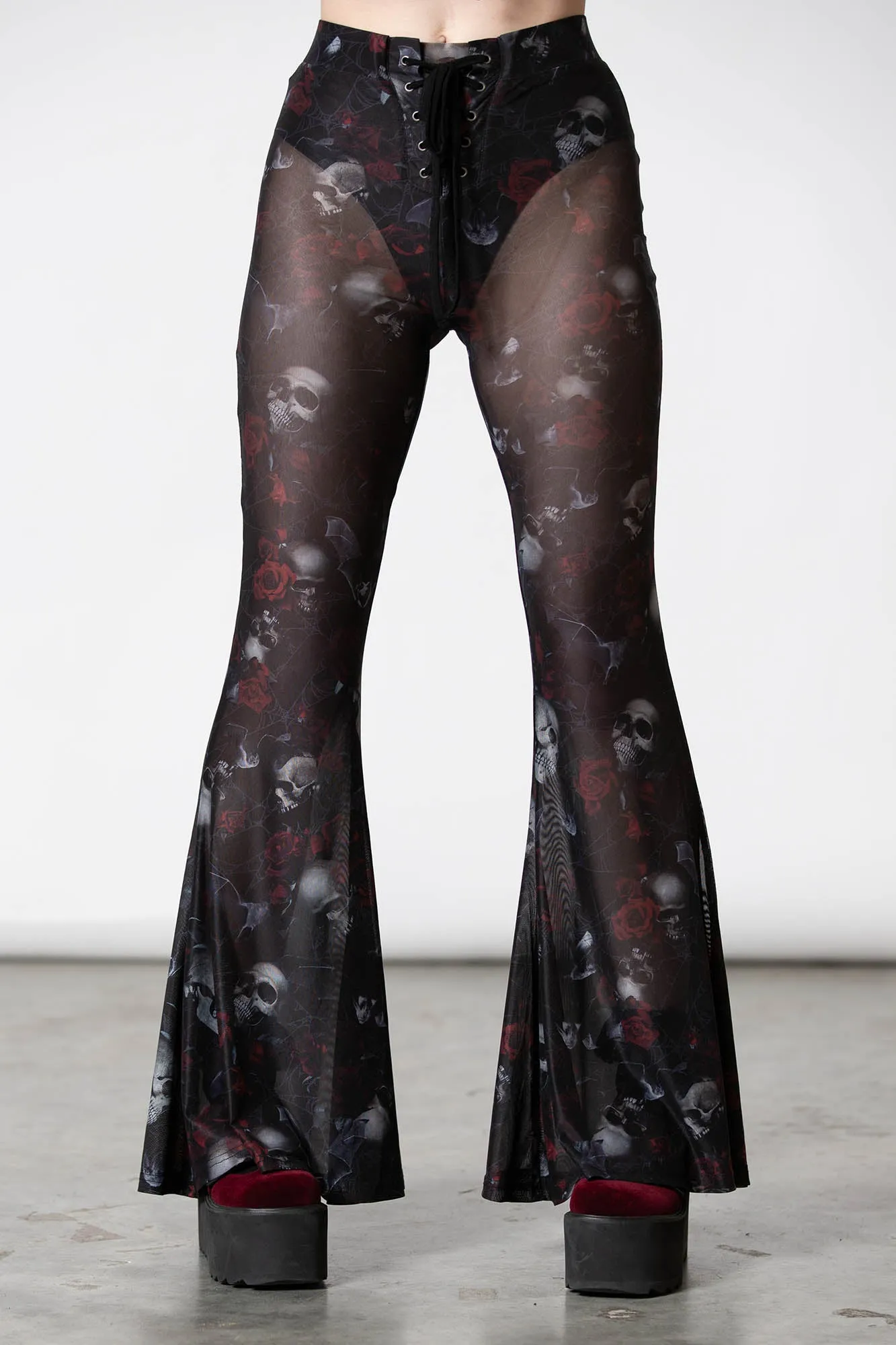 Spirala Mesh Bell Bottoms sold by Killstar product image thumbnail 2