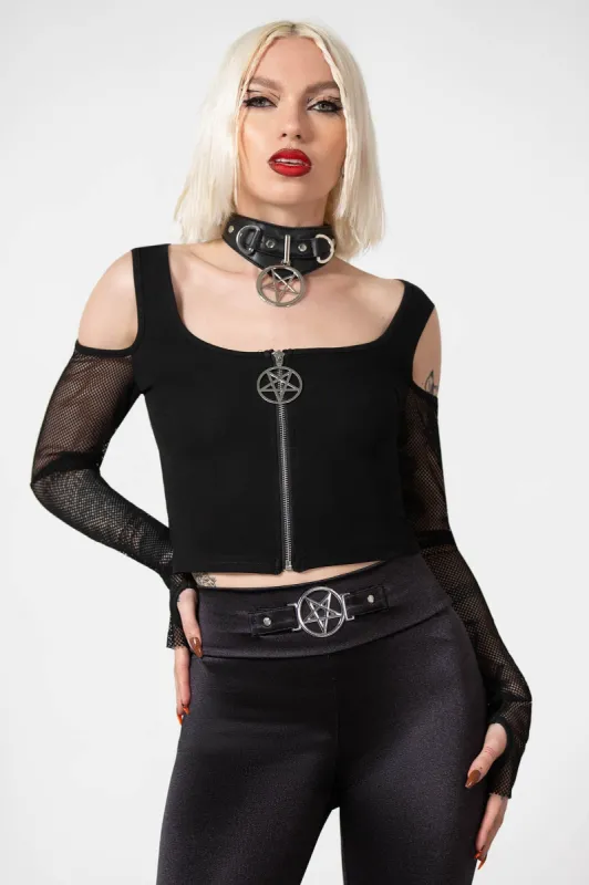 Skeptica Cold Shoulder Top sold by Killstar