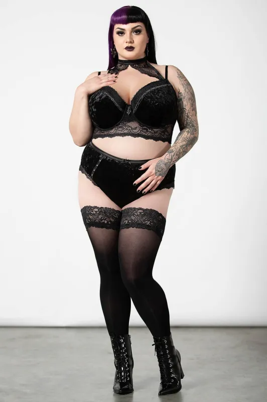 Mercy Lace Bra [B] [PLUS] sold by Killstar