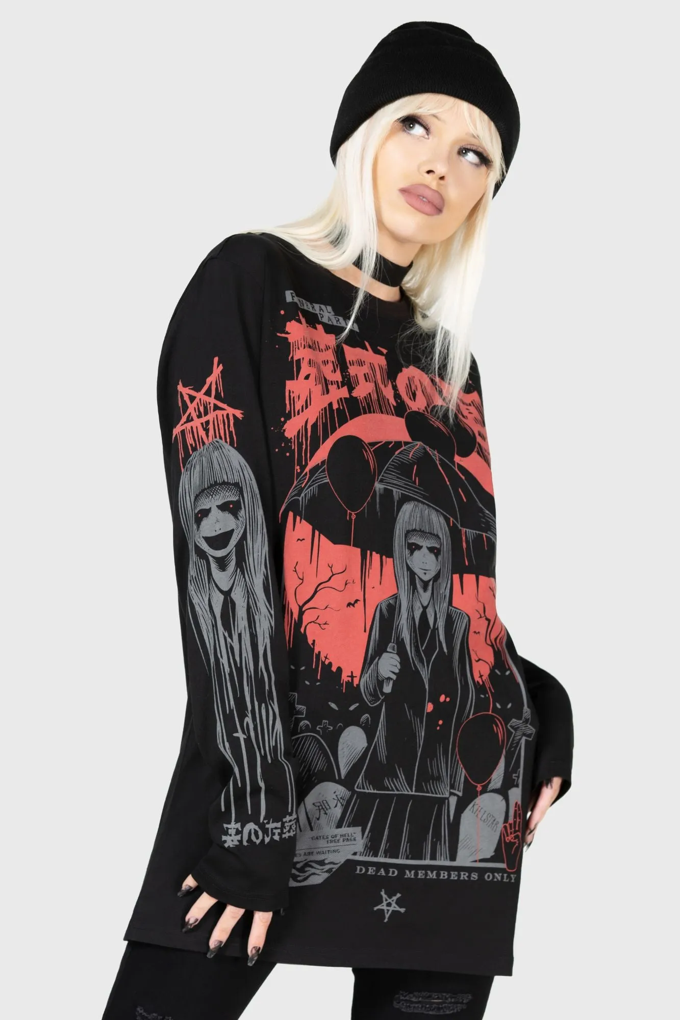 Funeral Time Long Sleeve Top sold by Killstar product image thumbnail 2