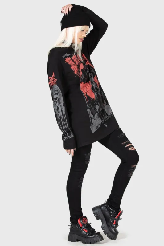 Funeral Time Long Sleeve Top sold by Killstar