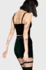 Cassandra Velvet Mini Skirt [EMERALD] sold by Killstar