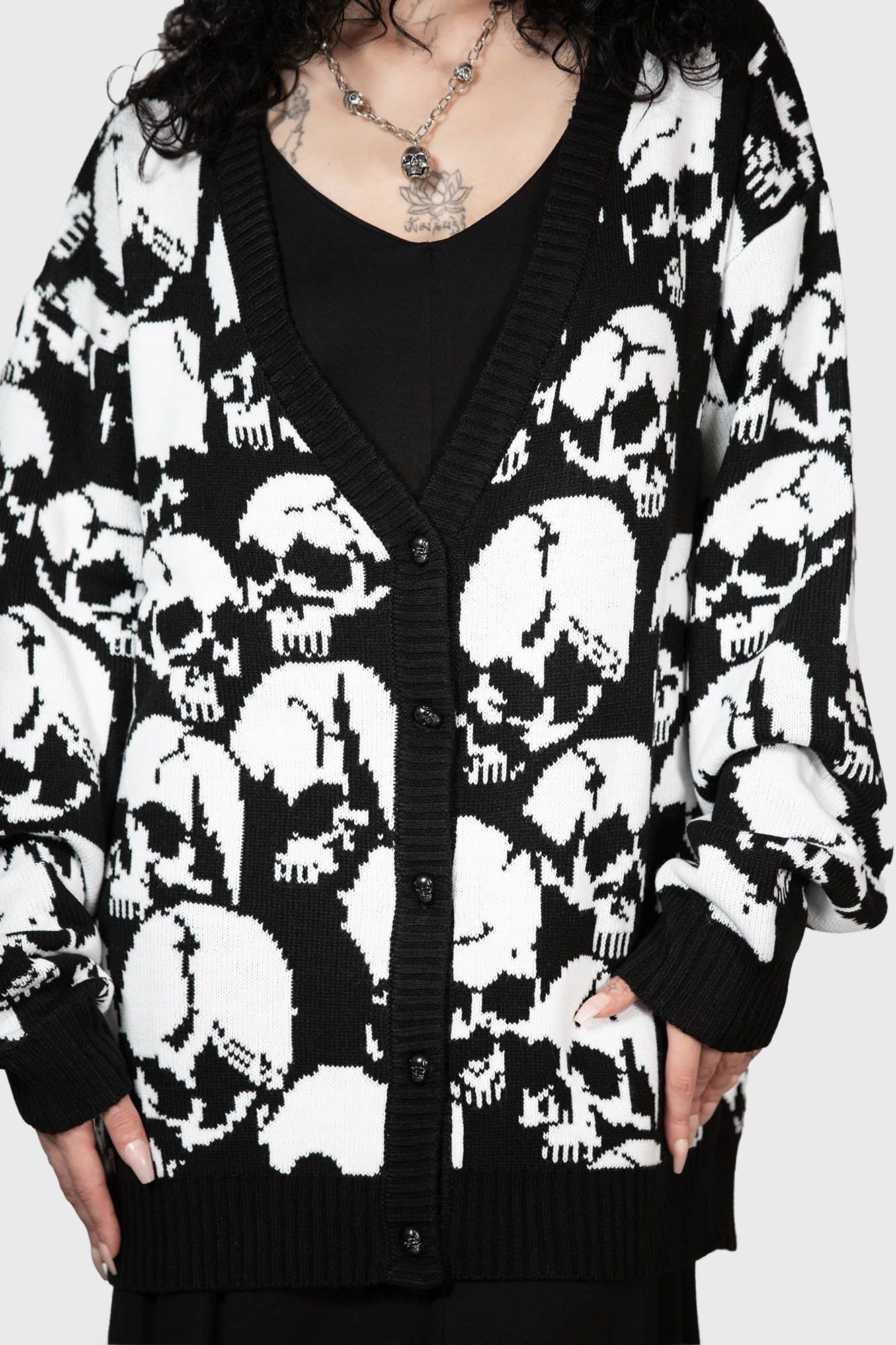Bone Idle Cardigan Resurrect sold by Killstar product image thumbnail 3