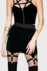 Cassandra Velvet Mini Skirt [EMERALD] sold by Killstar