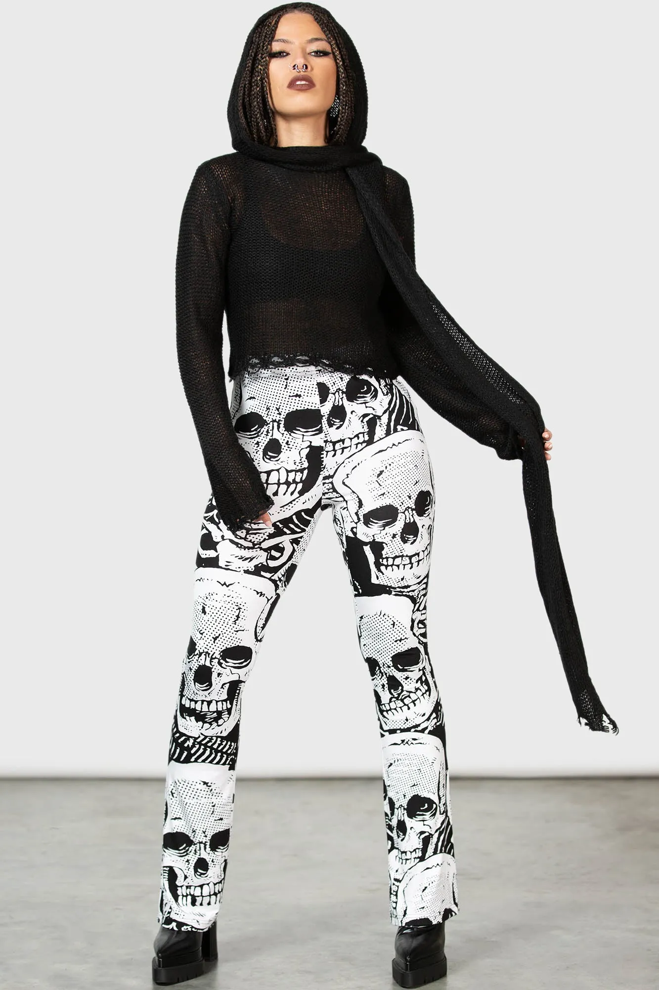 Plentiful Reap Bootcut Trousers sold by Killstar