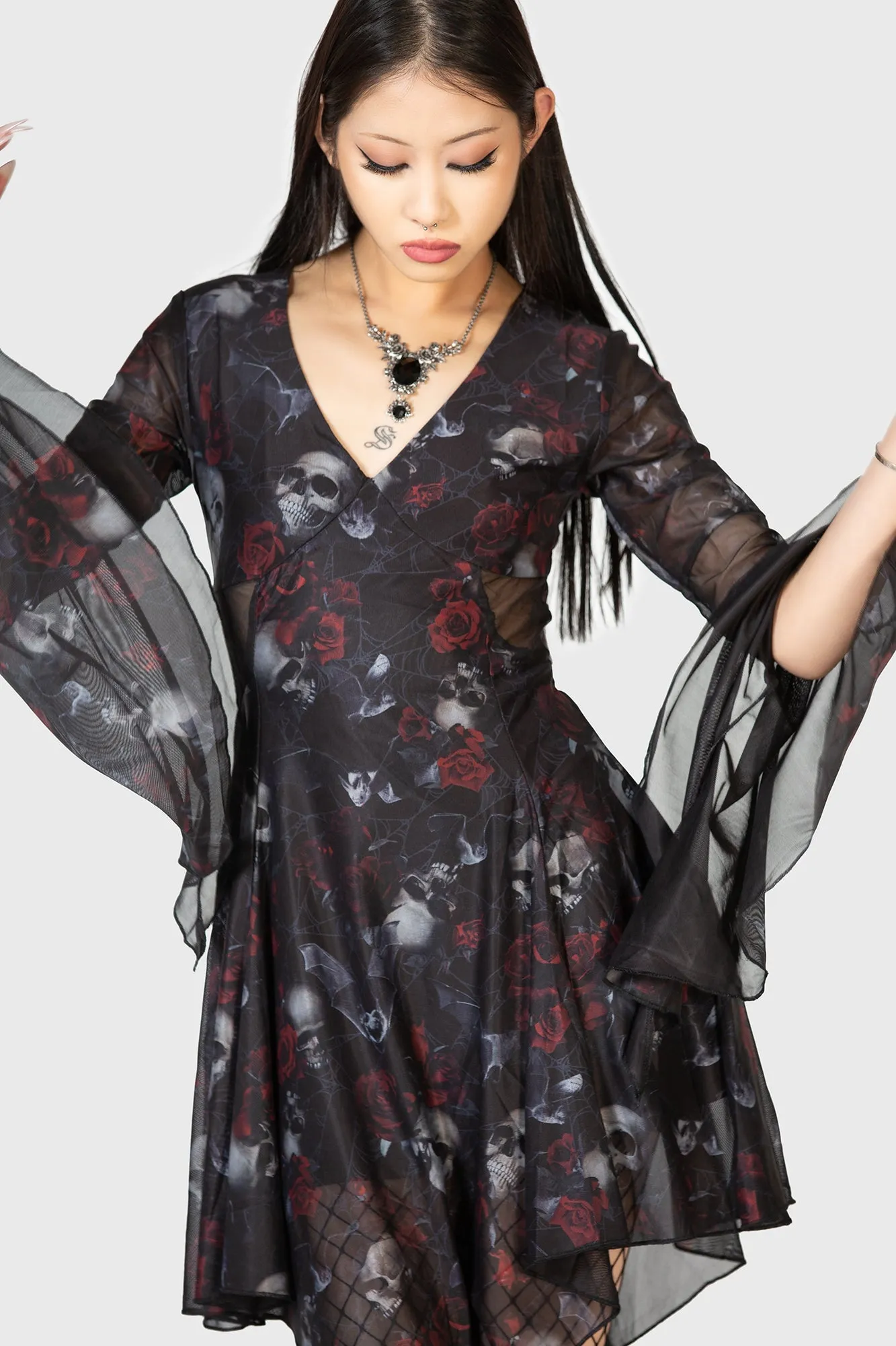Bellflora Mesh Dress sold by Killstar product image thumbnail 2