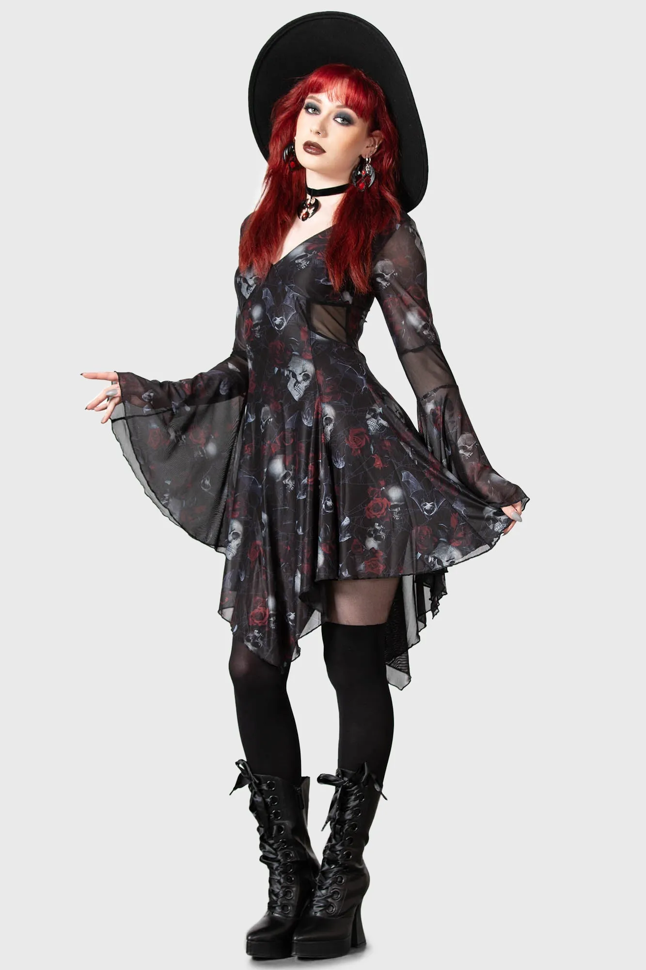 Bellflora Mesh Dress sold by Killstar product image thumbnail 5