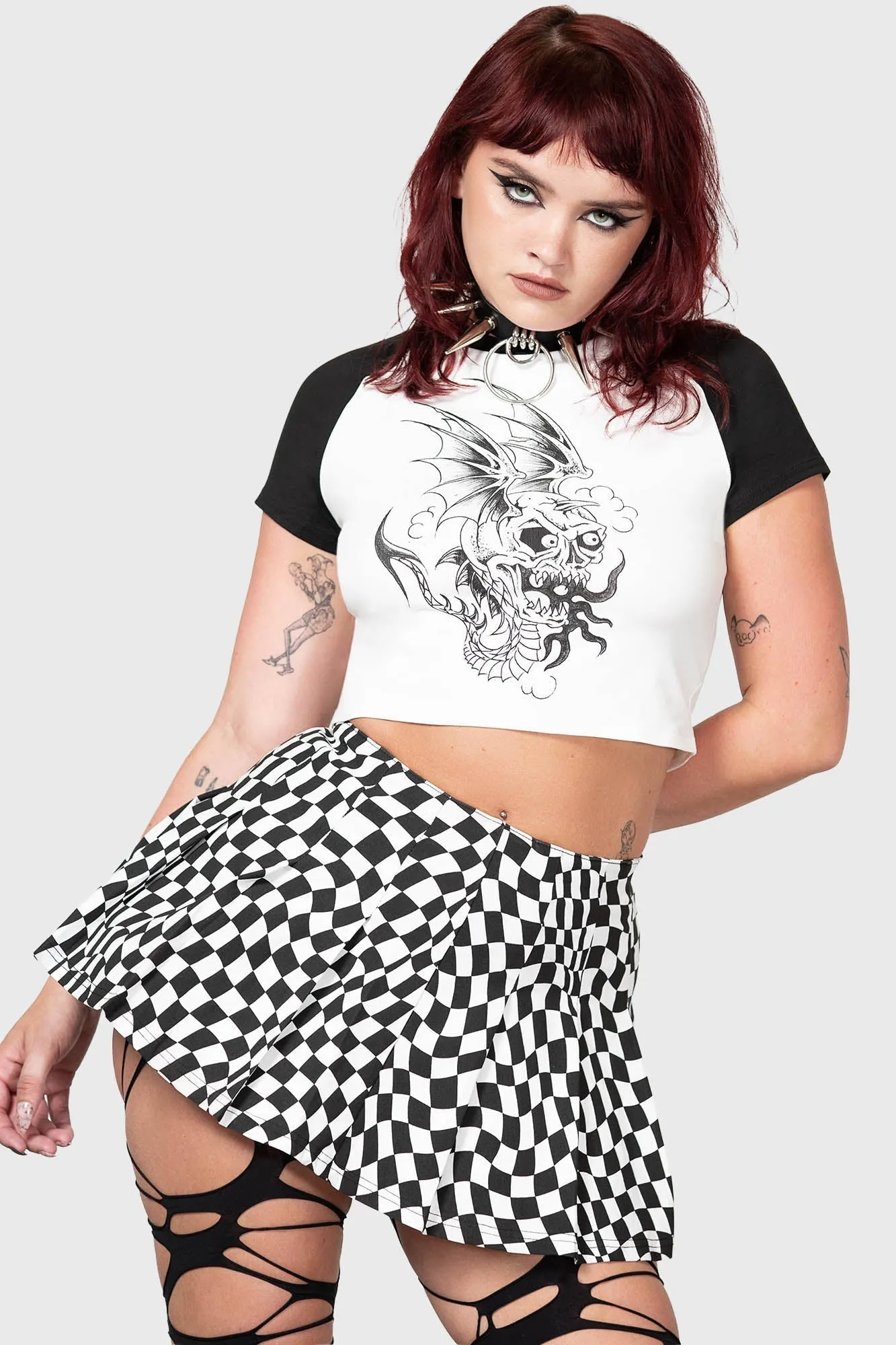 Punk/Wave Mini Skirt sold by Killstar product image thumbnail 3