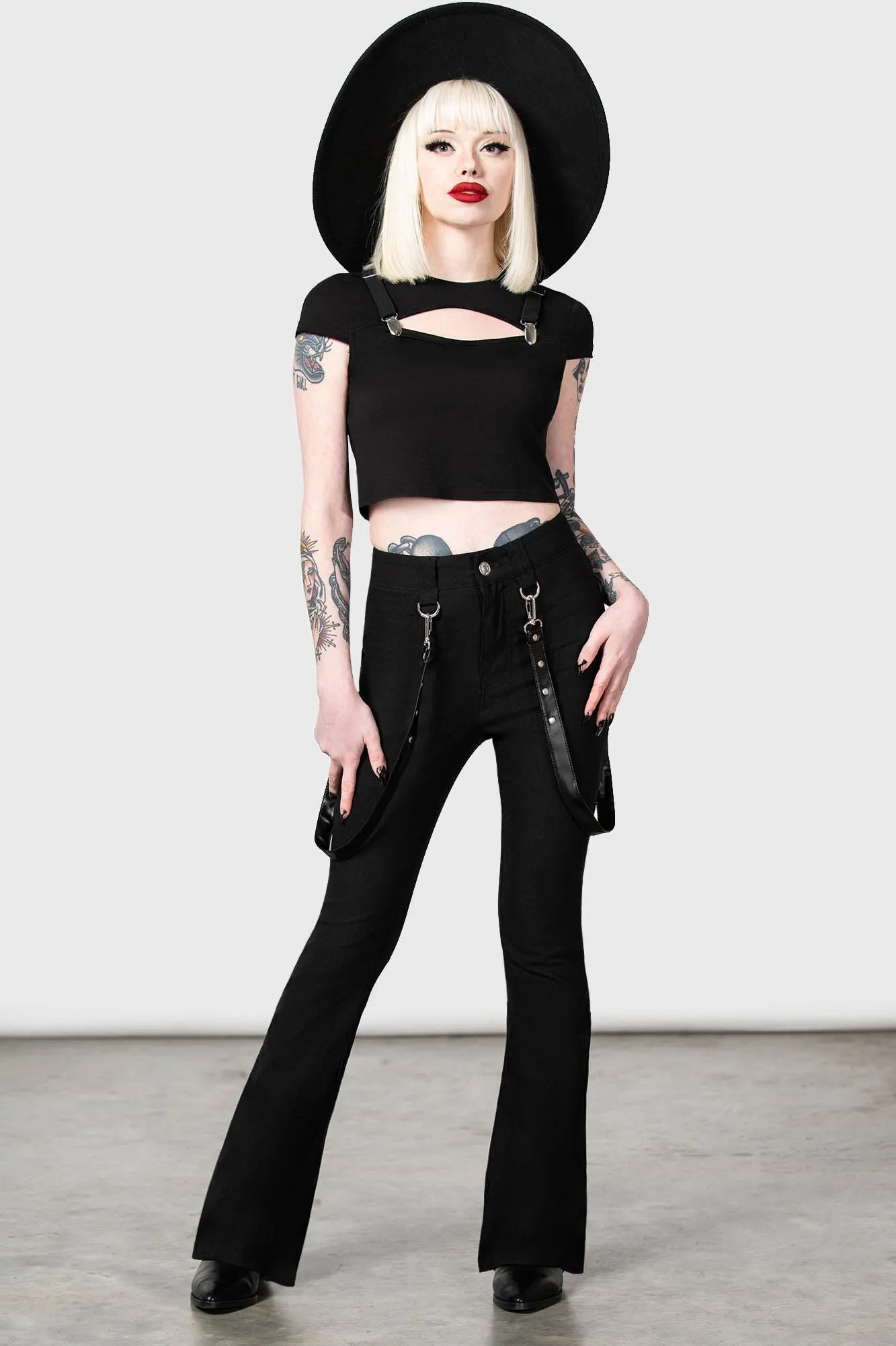 Cutout Bondage Trousers sold by Killstar product image thumbnail 2