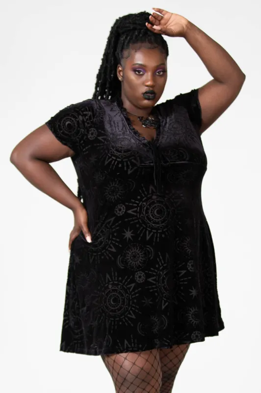 Spiritual Chant Burnout Dress [PLUS] sold by Killstar