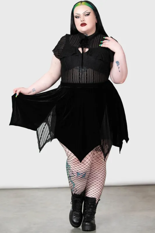 Josephine's Revenge Mini Skirt [PLUS] sold by Killstar