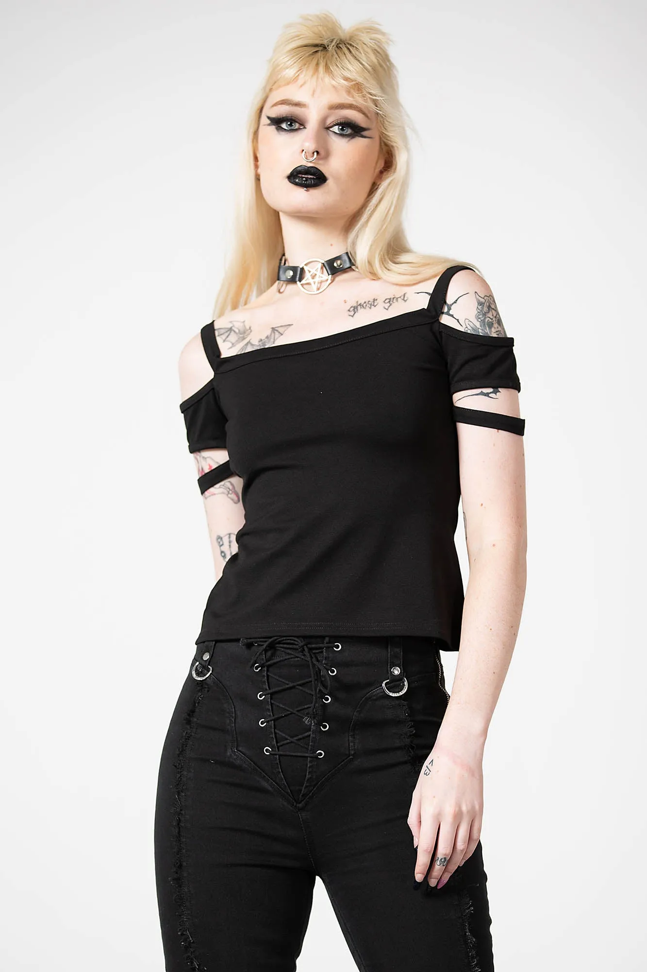 Huntly Bardot Top sold by Killstar product image thumbnail 3