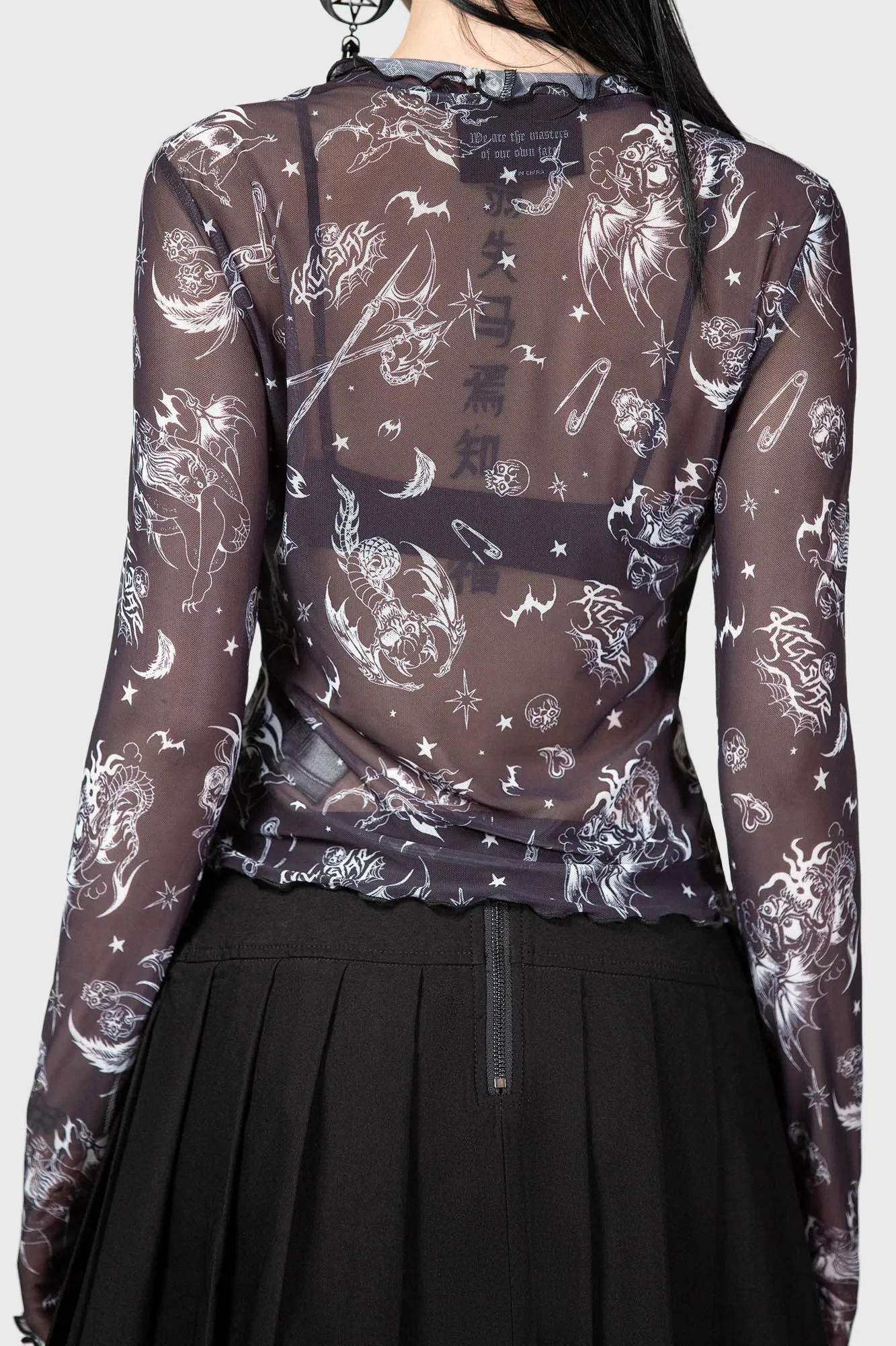 Dazed Skull Crop Top sold by Killstar product image thumbnail 4