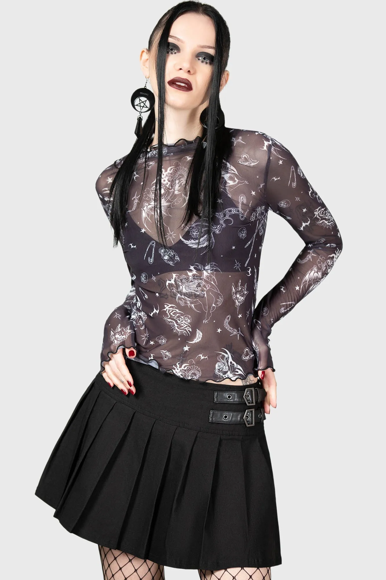 Dazed Skull Crop Top sold by Killstar product image thumbnail 3