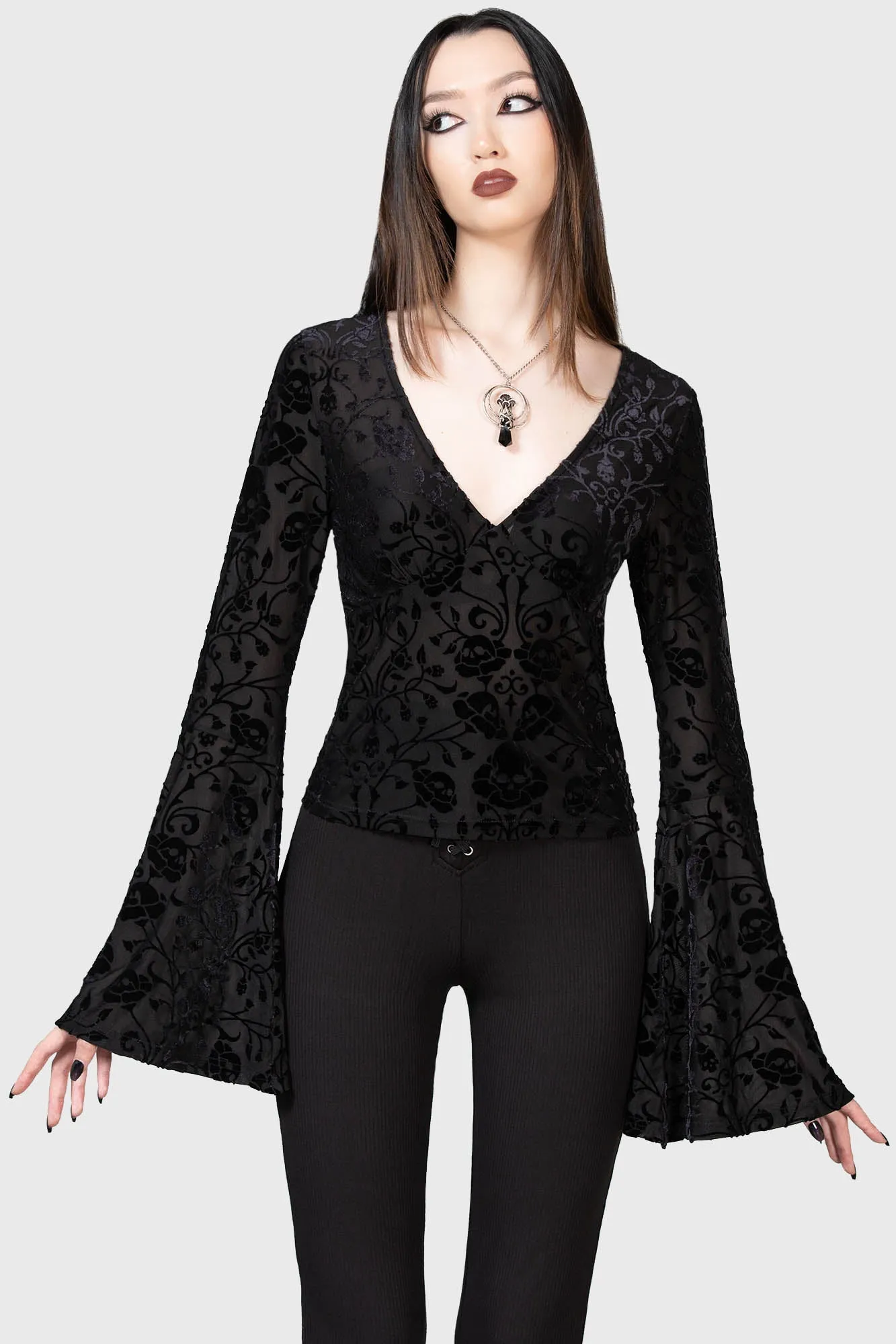 Woodland Gleam Long Sleeve Top sold by Killstar product image thumbnail 4