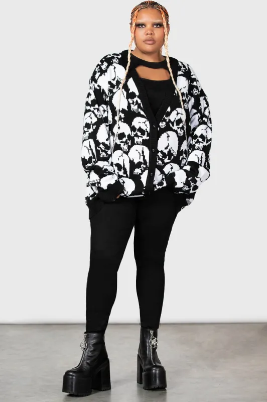 Bone Idle Cardigan [PLUS] sold by Killstar