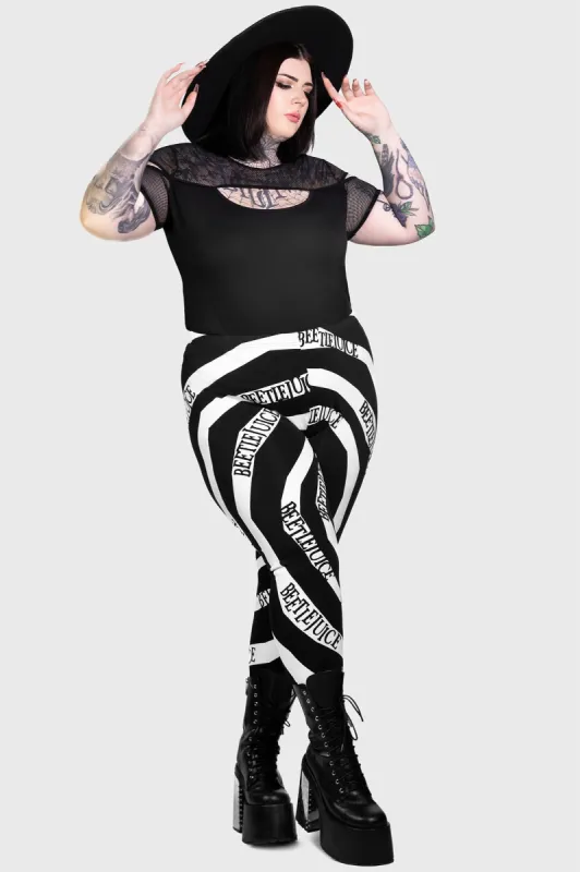 Vertigo Spiral Leggings [PLUS] sold by Killstar