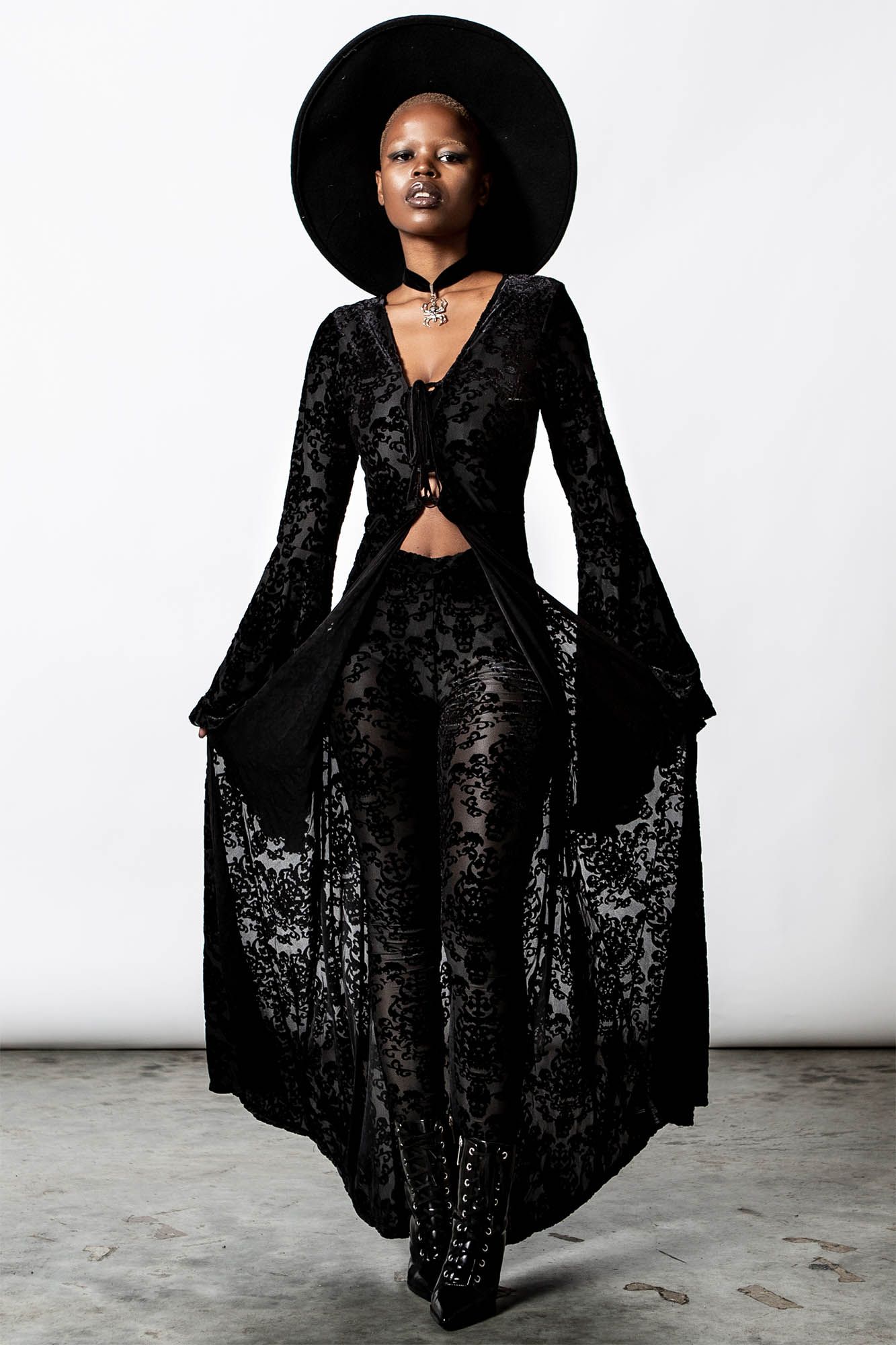 Inferno Velvet Duster Resurrect sold by Killstar