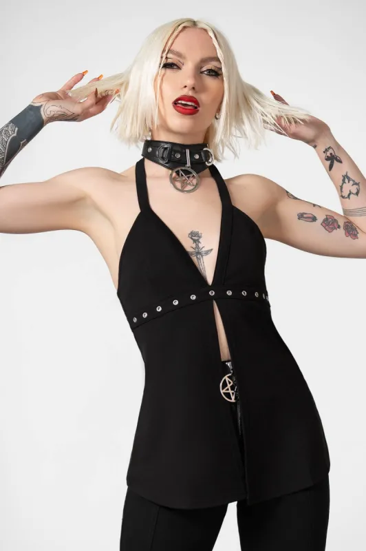 Hardcore Halter Top sold by Killstar
