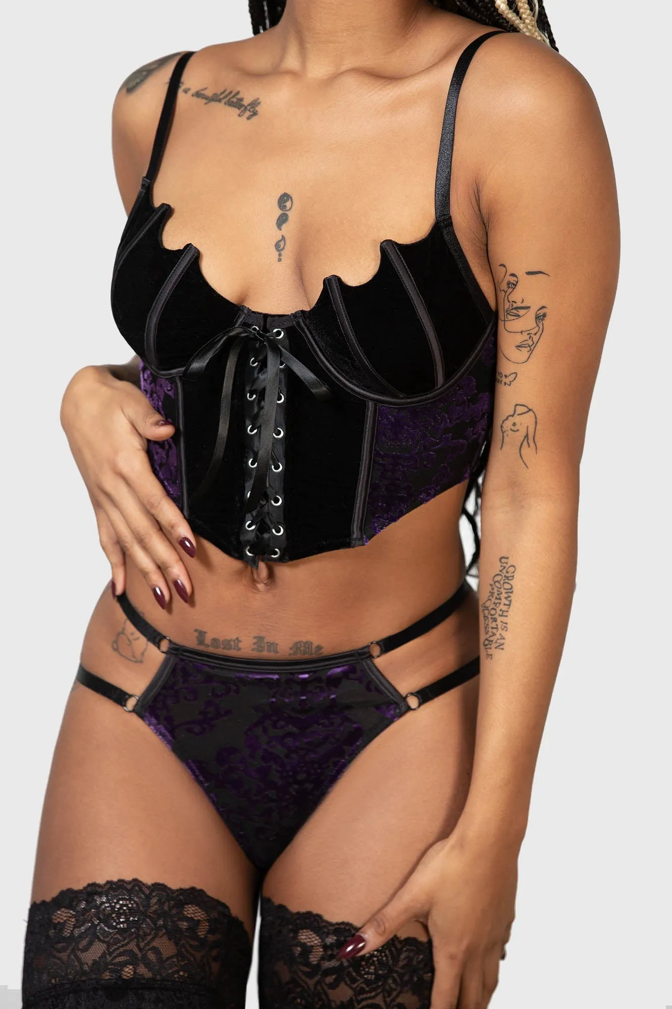 Fang Burnout Velvet Panty sold by Killstar product image thumbnail 4