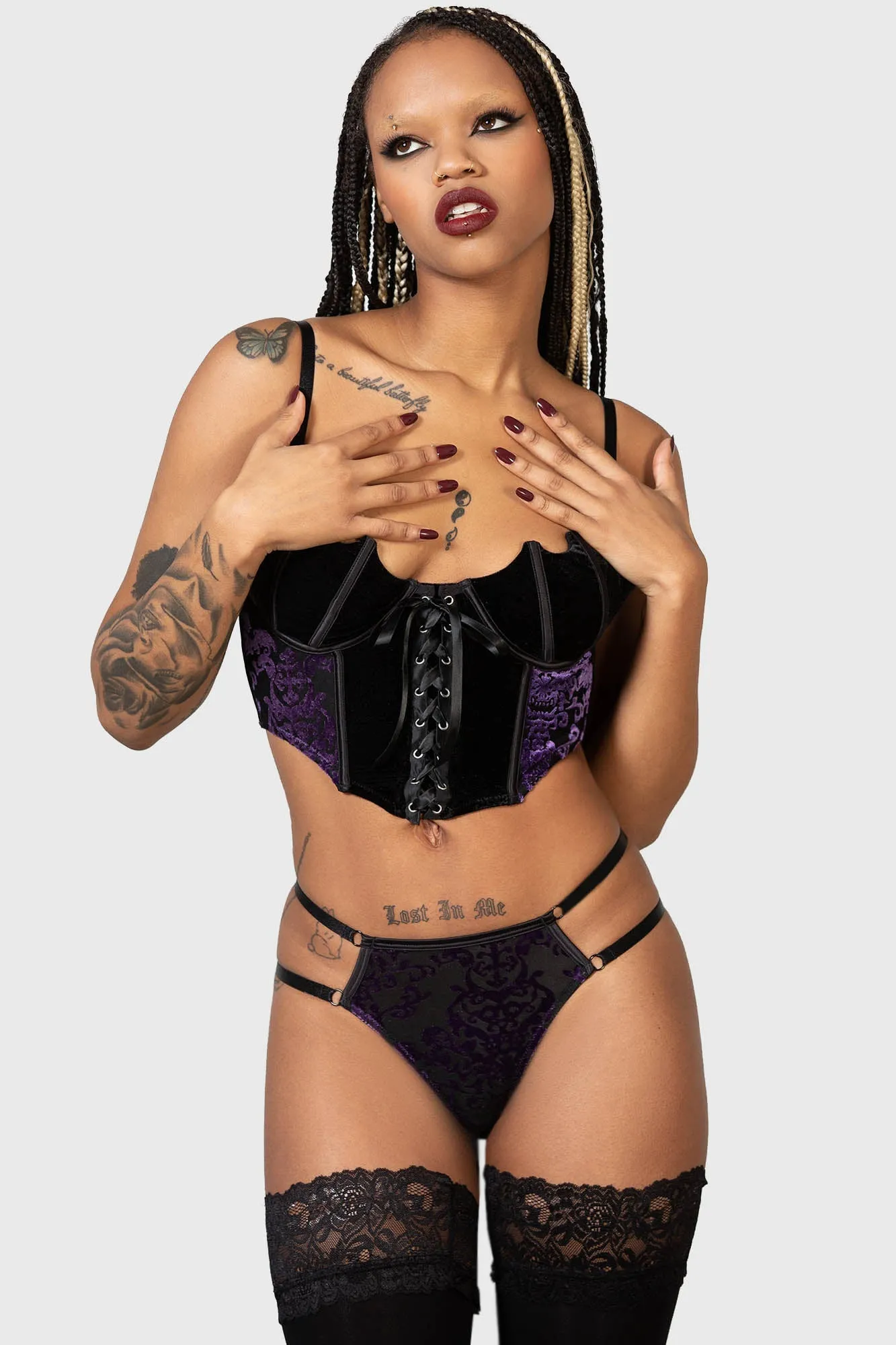 Fang Burnout Velvet Panty sold by Killstar product image thumbnail 2