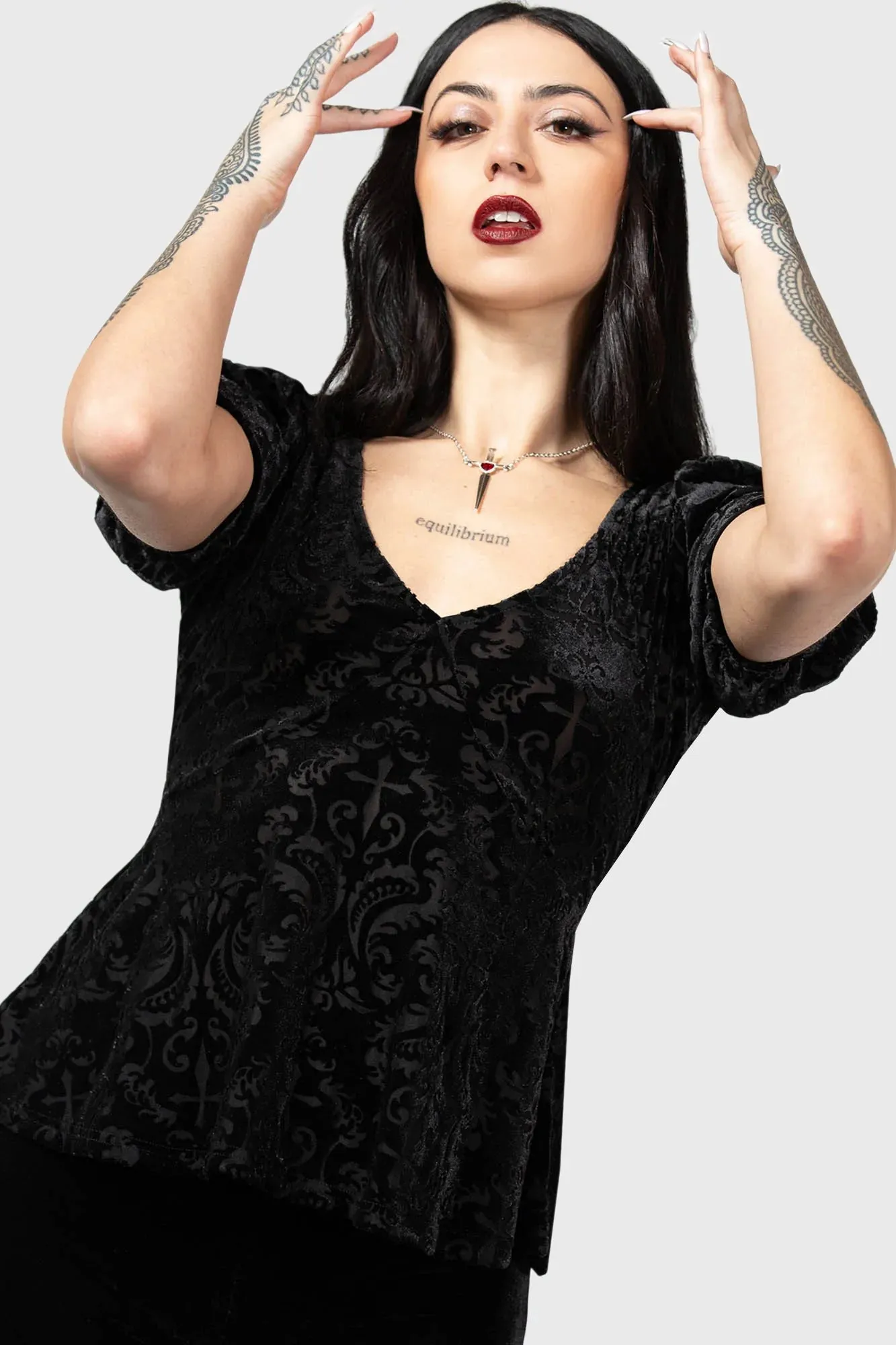Sombre Heart Top sold by Killstar product image thumbnail 3
