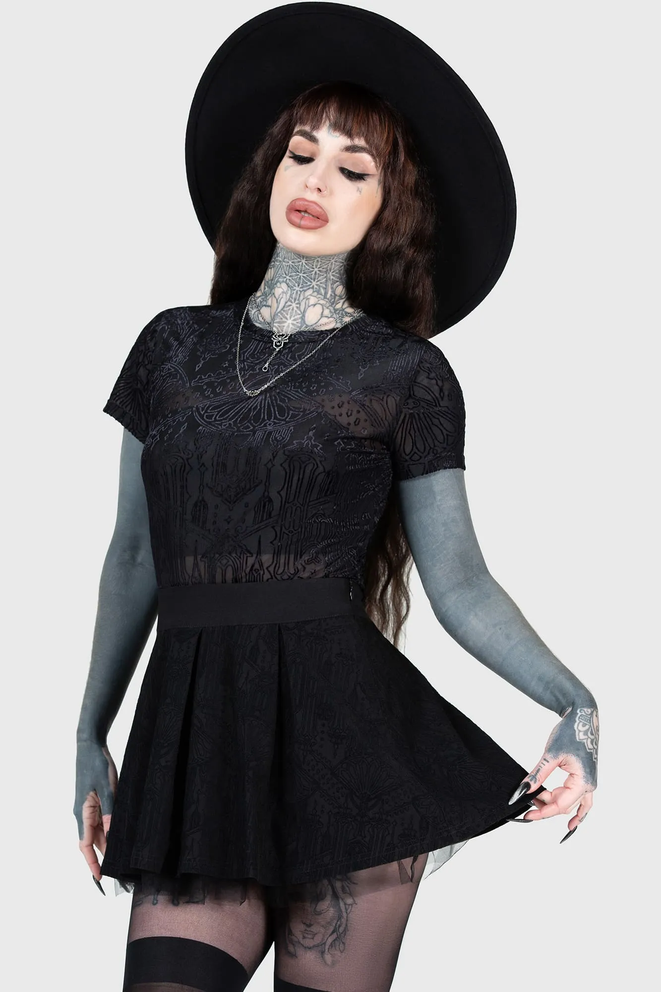 Chapel Of Hatred Crop Top sold by Killstar product image thumbnail 2