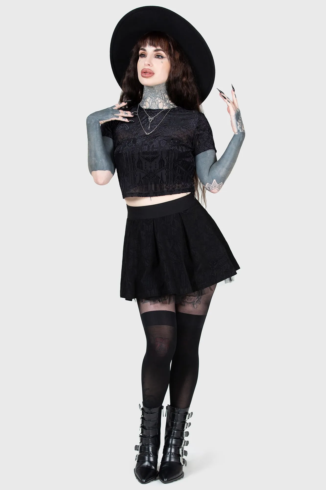 Chapel Of Hatred Crop Top sold by Killstar product image thumbnail 3