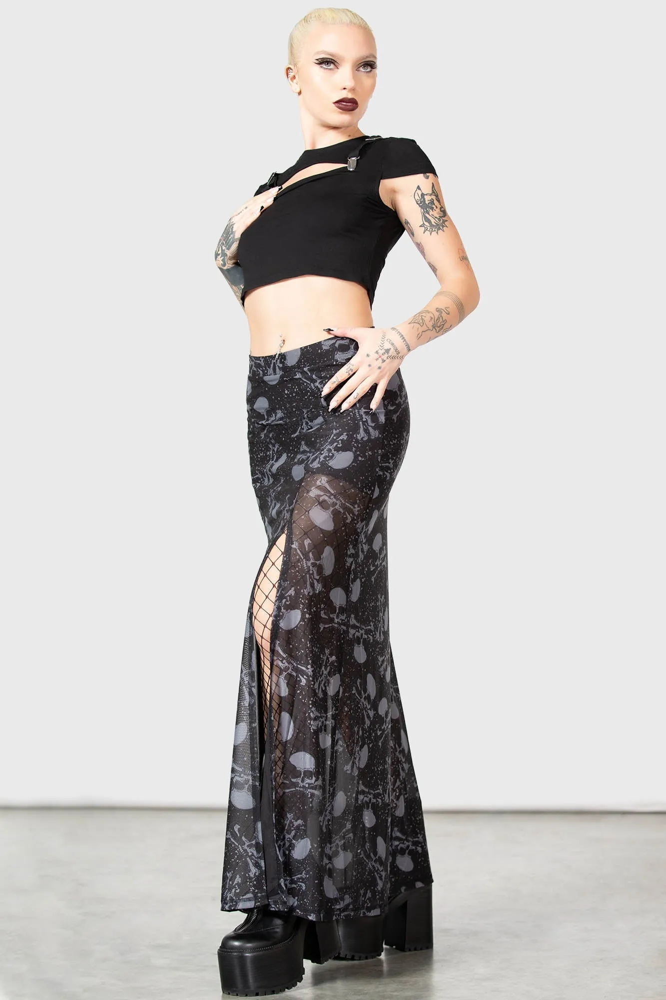 Waxwork Maxi Skirt sold by Killstar product image thumbnail 4