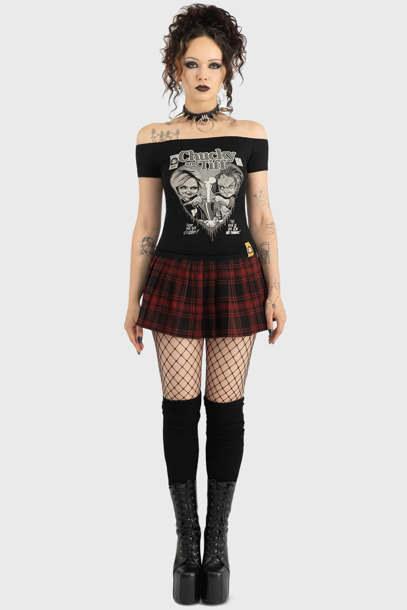Til Death Do Us Part Bardot Top sold by Killstar
