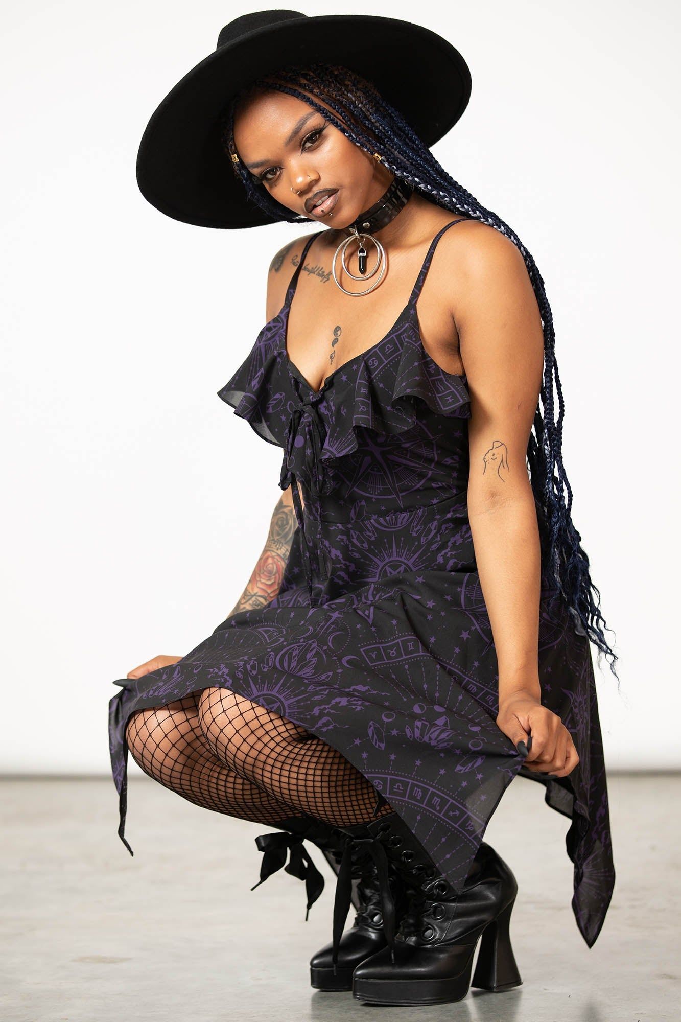 Witches Finger Chiffon Dress Resurrect sold by Killstar product image thumbnail 5