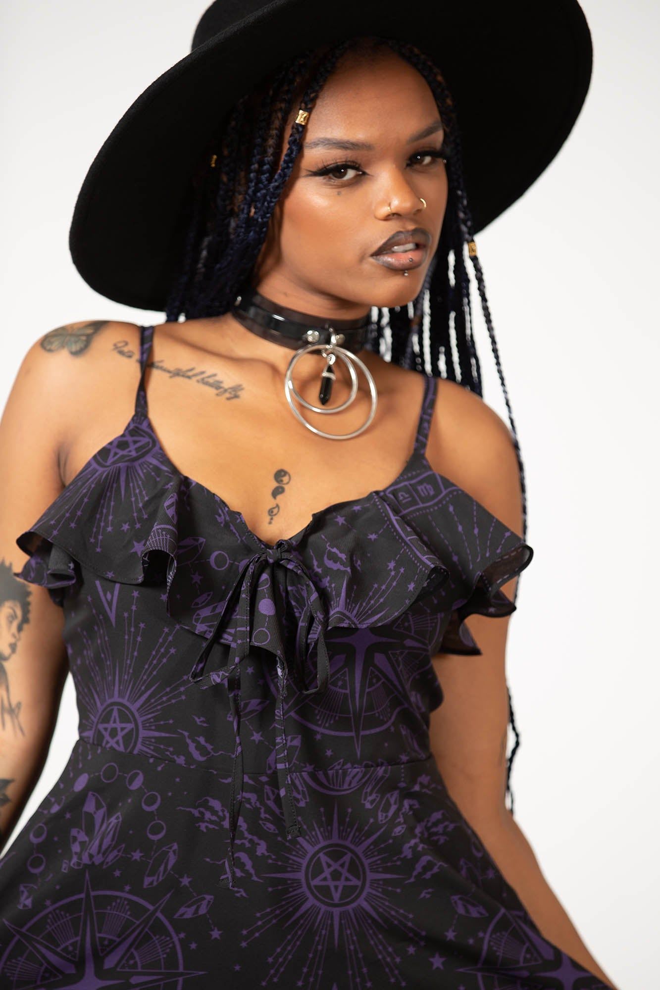Witches Finger Chiffon Dress Resurrect sold by Killstar product image thumbnail 3