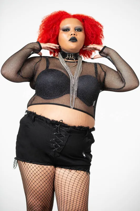 Hellia Fishnet Top [PLUS] sold by Killstar