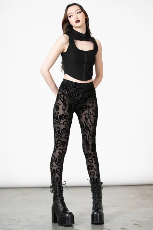 Lulz Mesh Leggings sold by Killstar
