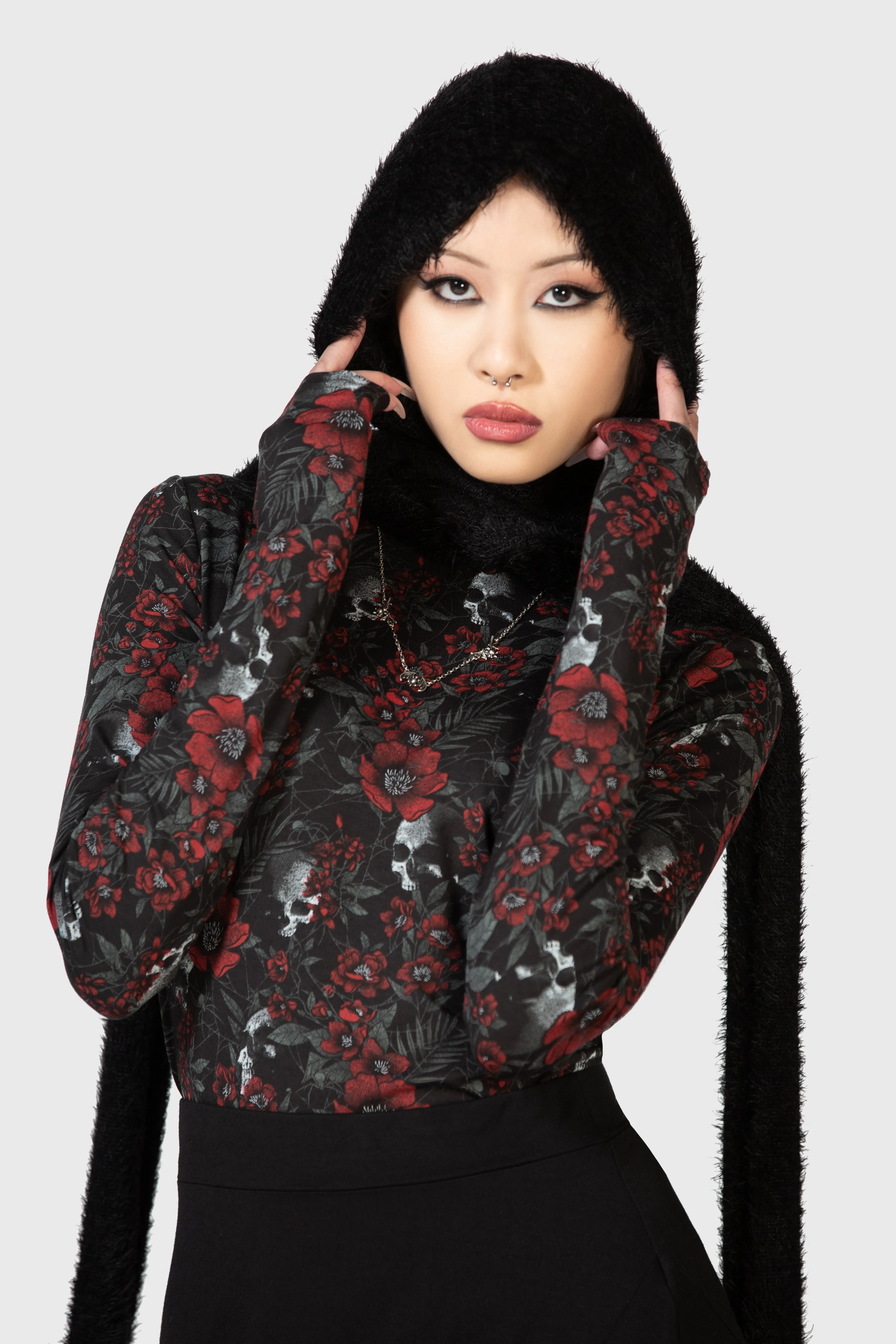 Pitiful Petals Long Sleeve Top sold by Killstar product image thumbnail 4