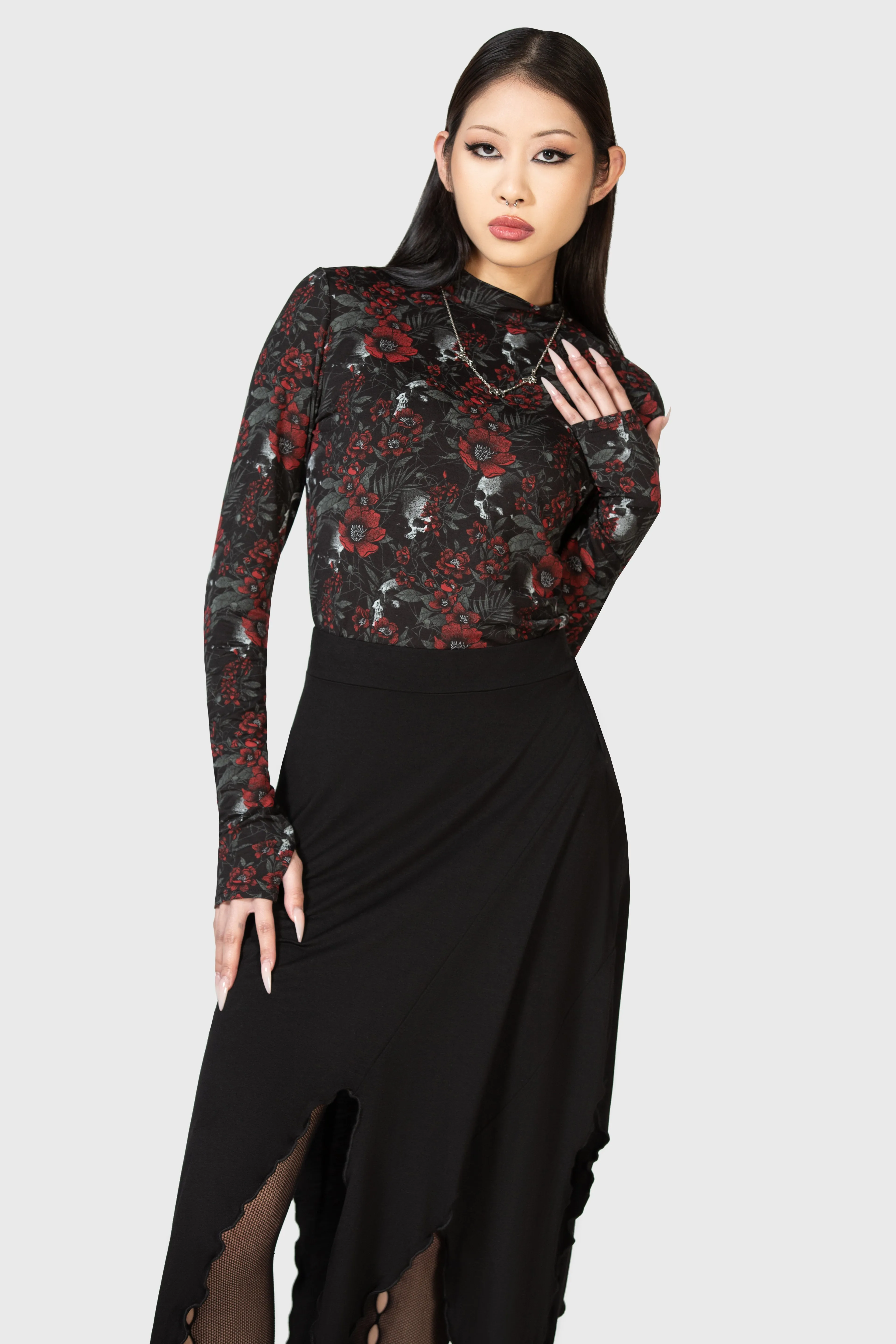 Pitiful Petals Long Sleeve Top sold by Killstar product image thumbnail 3