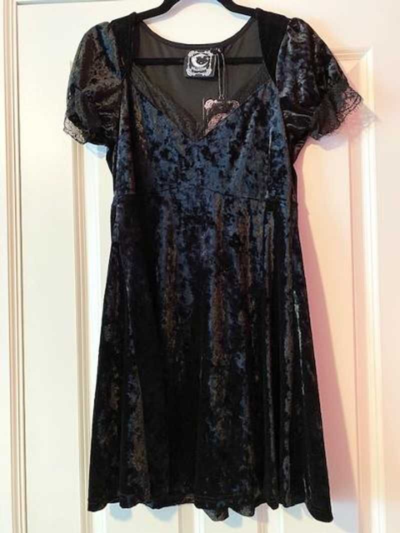 Kiss Of Death Skater Dress Resurrect sold by Killstar product image thumbnail 6