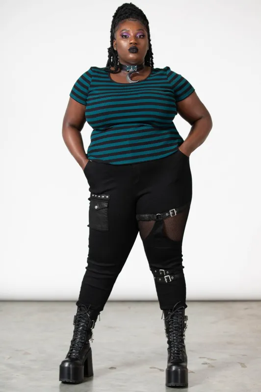 Blair Short Sleeve Top [GREEN] [PLUS] sold by Killstar