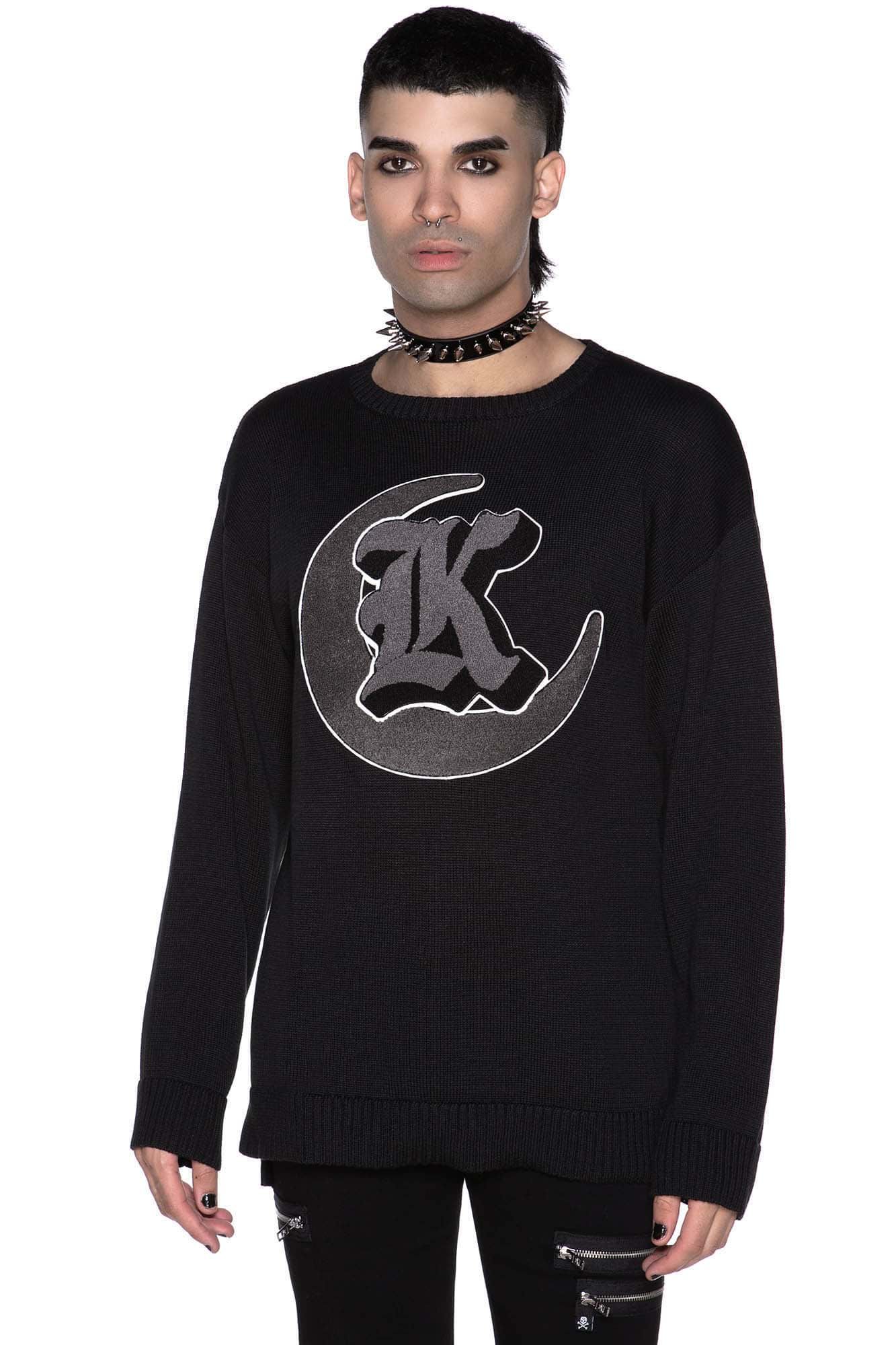 College Goth Knit Sweater Resurrect sold by Killstar product image thumbnail 3