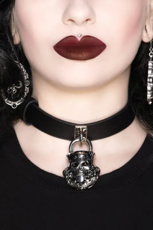 Lock Me Up Choker Resurrect sold by Killstar