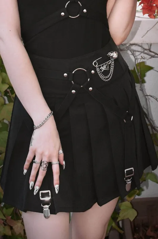 Vicious Vibes Mini Skirt Resurrect sold by Killstar
